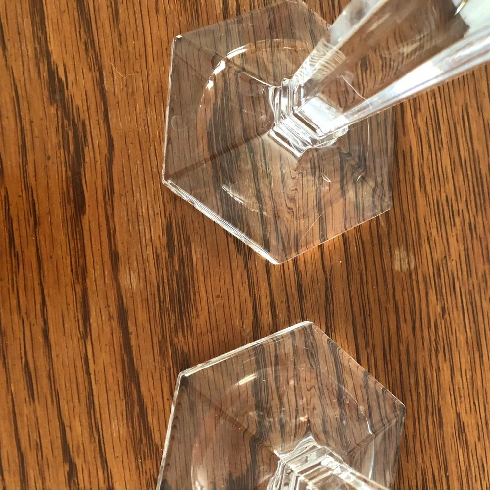 Two Crystal/Glass Candle Holders.